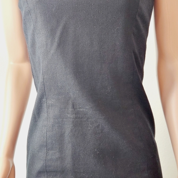 BICE by Sag Harbor Black 55% Linen Blend  Mini Formal Sleeveless Dress sz 6 - Picture 3 of 11